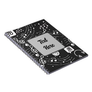 Notes musicales Carnet spiral Doodle - Parfait pou