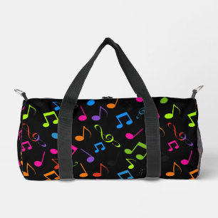 Notes musicales colorées Design Duffel Sac