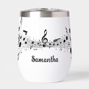 Notes musicales Conception de note Température Vin