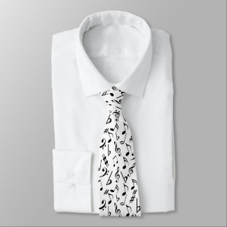 Notes musicales Cravate - Blanc et Noir par Heard_