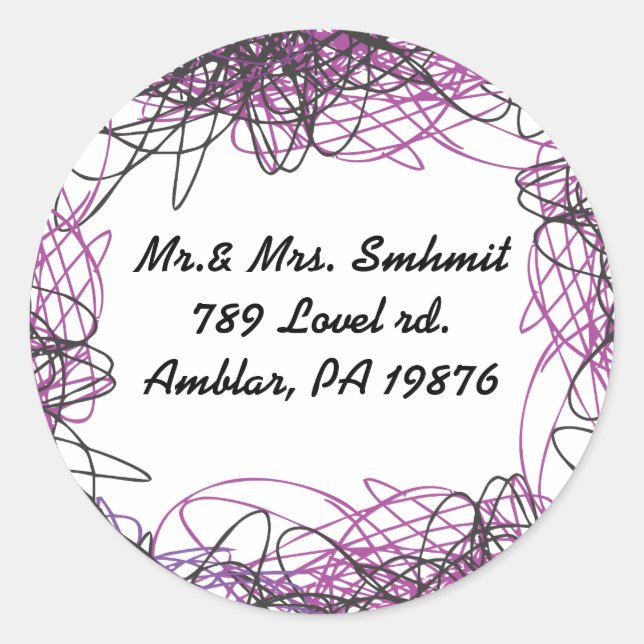 NOTES MUSICALES CRAZY Sticker Bar Mitzvah Sticker (Devant)