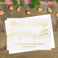 Notes musicales Custom Music Teacher Gold Foil Car