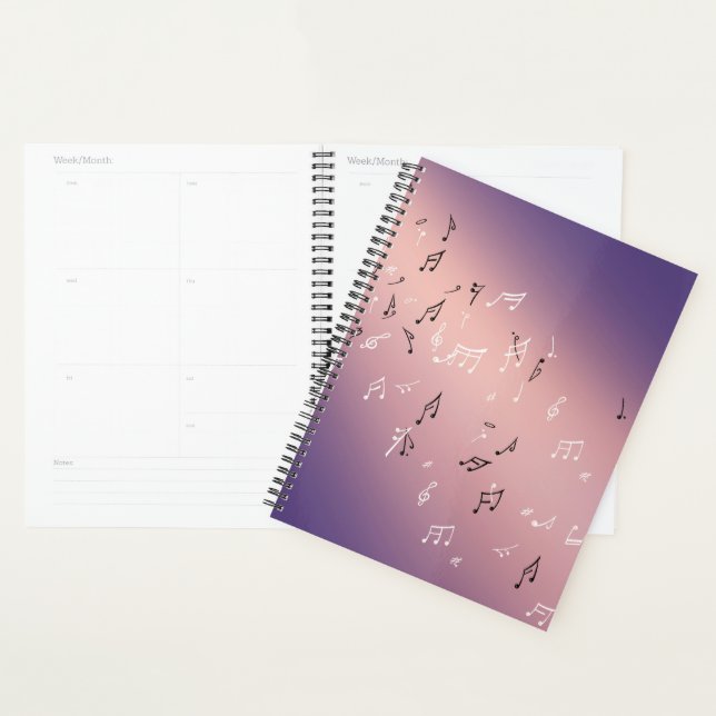 Notes musicales dans la lavande lune (Devant avec enveloppe)
