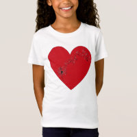 Notes musicales dans le coeur, T-shirt