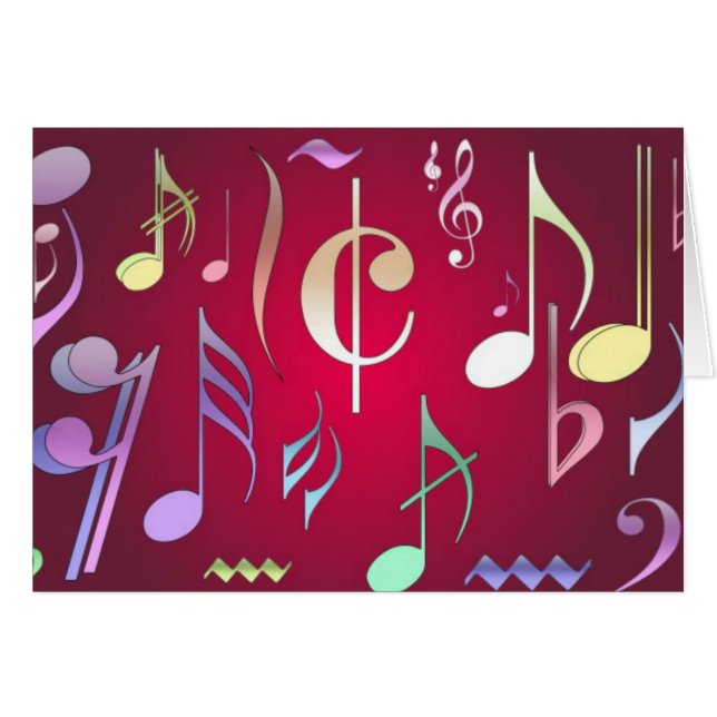 Notes musicales de couleur (Devant horizontal)
