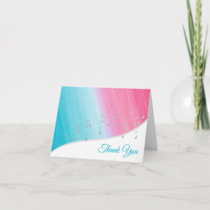 Notes musicales en argent Merci