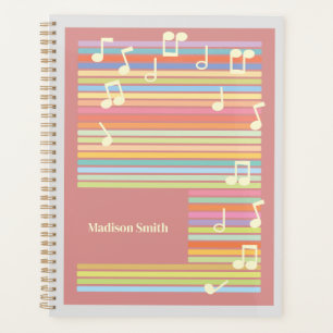 Notes musicales et bandes colorées - Musicien chan