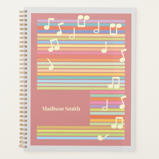 Notes musicales et bandes colorées - Musicien chan (Devant)