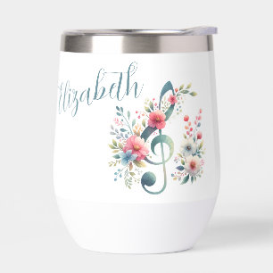 Notes musicales et fleurs personnalisées