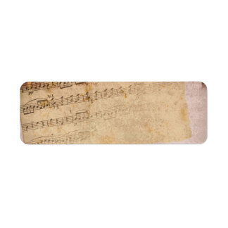 Notes musicales étiquette