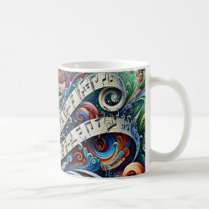 Notes musicales Graffiti Coffee Mug