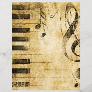 Notes musicales Grungy vintage Scrapbook