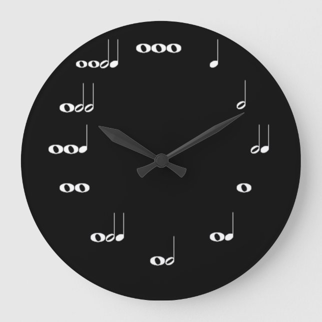 Notes musicales Horloge noire (Recto)