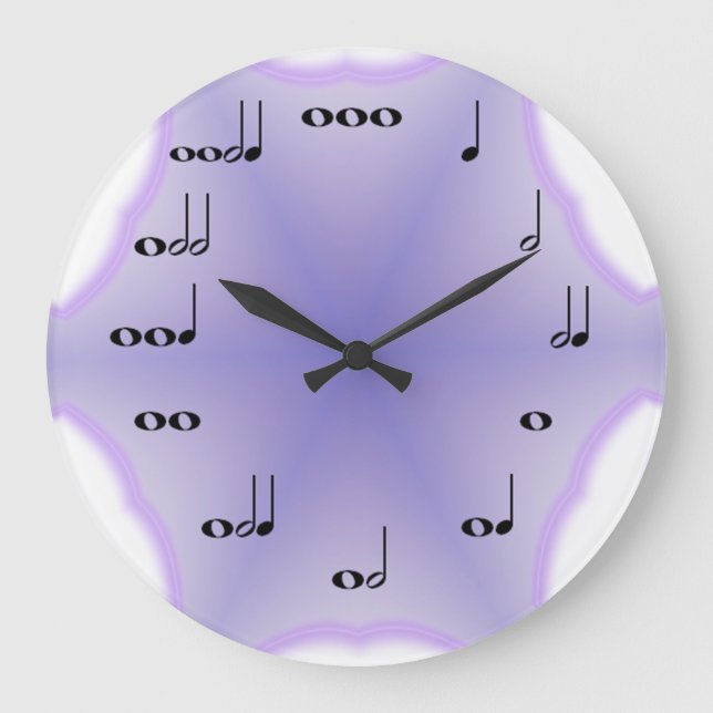 Notes musicales Horloge sur l'arrière - plan de la (Recto)