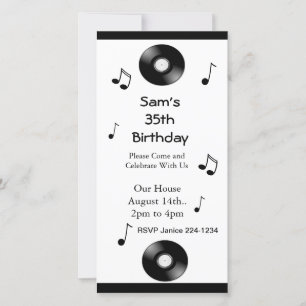 Notes musicales Invitations d'anniversaire
