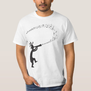 Notes musicales Kokopelli Native American T-Shirt
