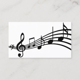 Notes musicales minimales simples  Carte de visite