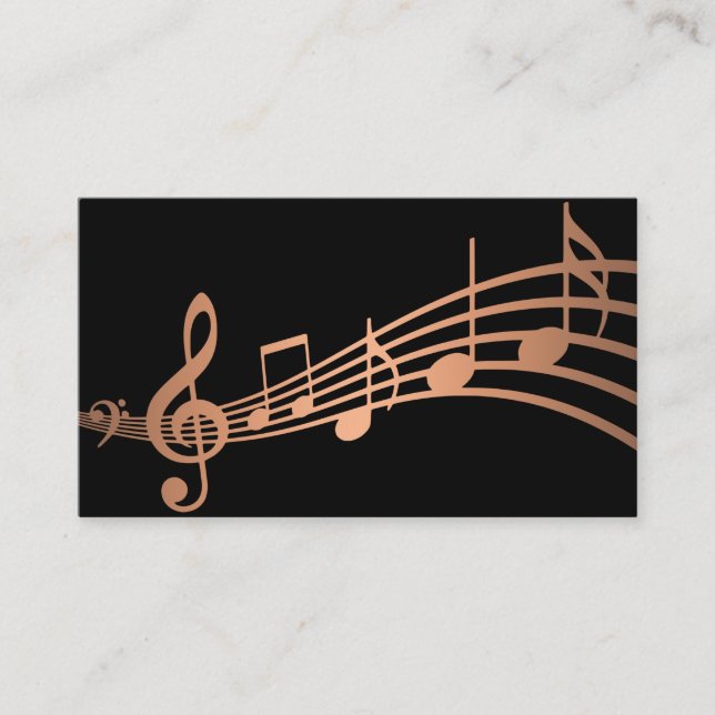 Notes musicales minimales simples| Carte de visite (Devant)