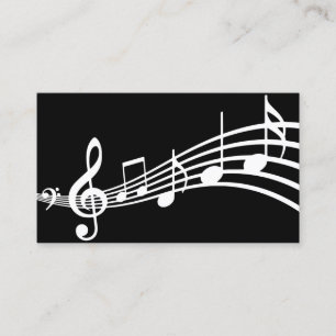 Notes musicales minimales simples Carte de visite