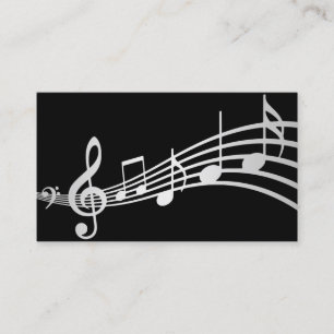 Notes musicales minimales simples  Carte de visite