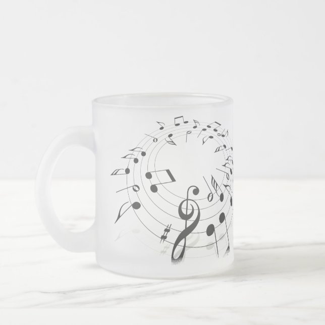 Notes musicales Mug de café congelé (Gauche)