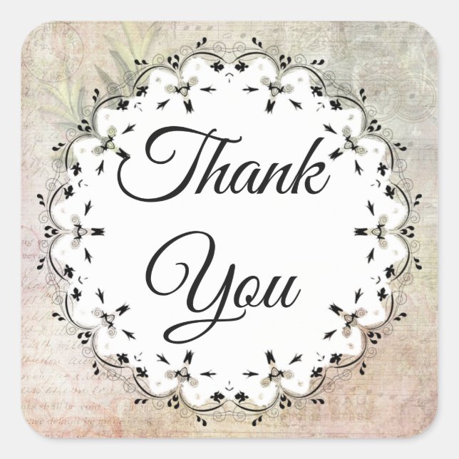 Notes musicales Stickers Merci Vintage (Devant)