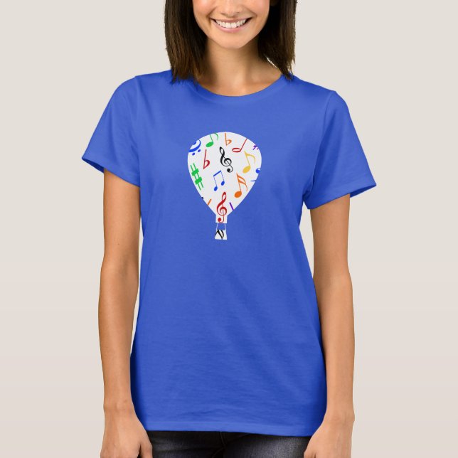 Notes musicales T-shirt à air chaud - Femme (Devant)