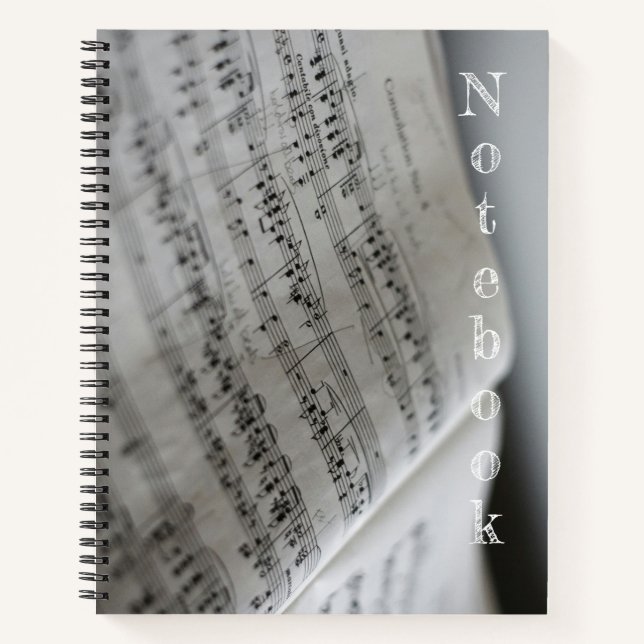 Notes musicales - Un carnet simple (Devant)