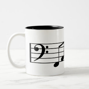 Notes ouvrières de musique de tasse de café de