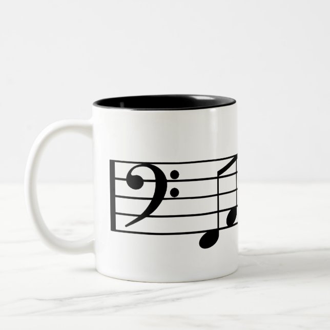 Notes ouvrières de musique de tasse de café de (Gauche)