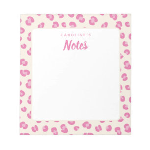 Notes personnalisées Bloc-notes d'impression rose