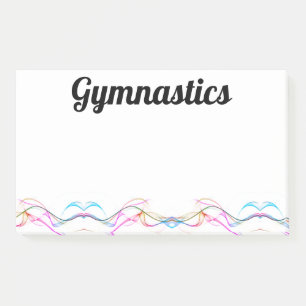 Notes post-it 10" x 6" GYMNASTICS NOTES COLORÉES