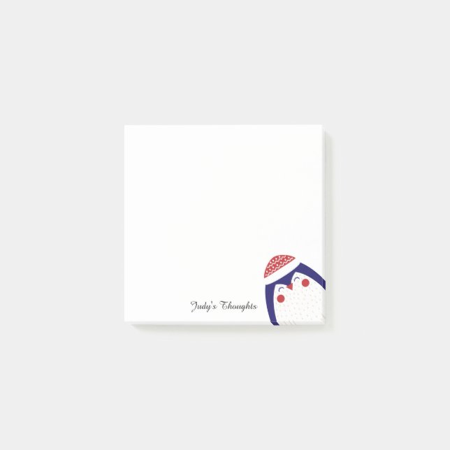 Notes Post-it® 3 po x 3 po pour le pingouin (Devant)