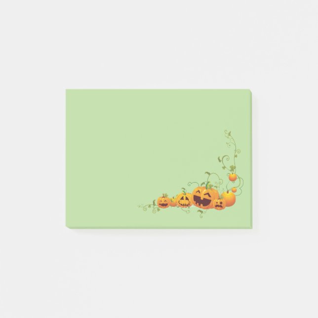 Notes Post-it® 4" x 3" Patch de citrouille (Devant)