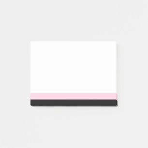 Notes Post-it® à bordure rose et noire souple