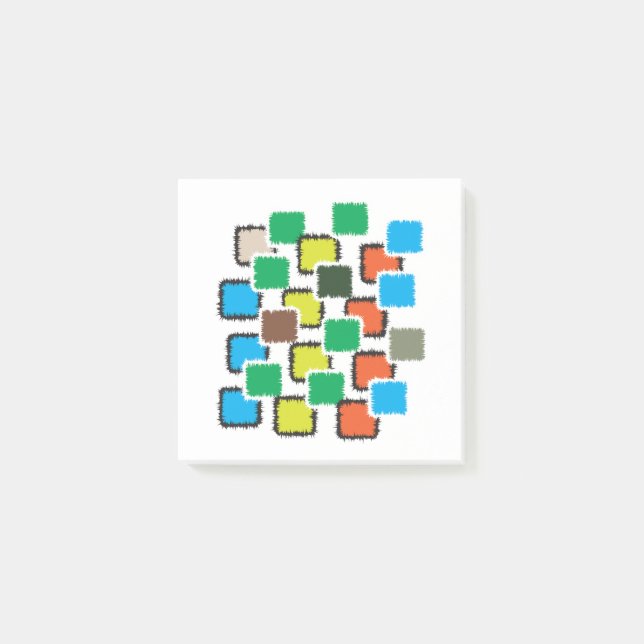 Notes Post-it® à motif géométrique abstrait modern (Devant)