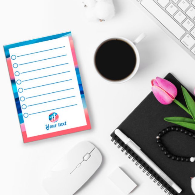 Notes post-it abstraites en rose bleu (Créateur téléchargé)