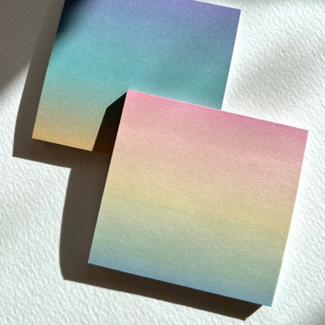 Notes post-it Arc-en-ciel Ombré (Rainbow and dusk ombré notes from Joy Design.)
