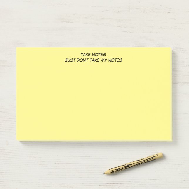 Notes post-it avec message d'avertissement humoris (Sur un bureau)