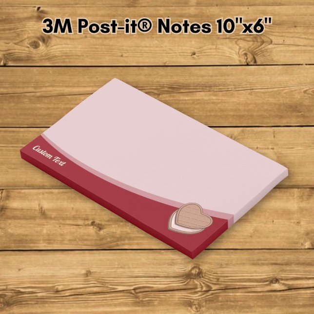 Notes Post-it Biscuit en forme de cœur (Créateur téléchargé)