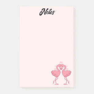 Notes Post-it d'amour de flamant rose