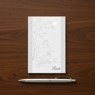 Notes Post-it d'art Vintage Tiger avec nom personn