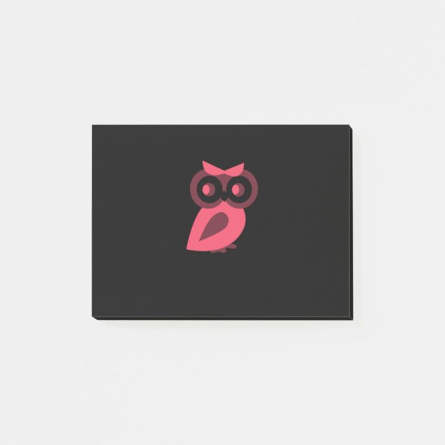 Notes post-it® de Chouette rose (Devant)