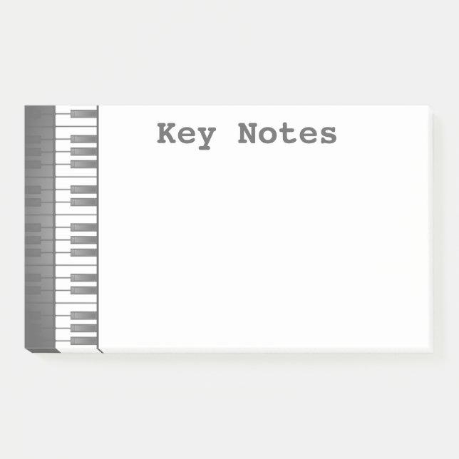 Notes post-it de conception de clavier de piano (Devant)