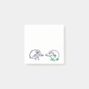 Notes post-it de dessin de hérisson mignon