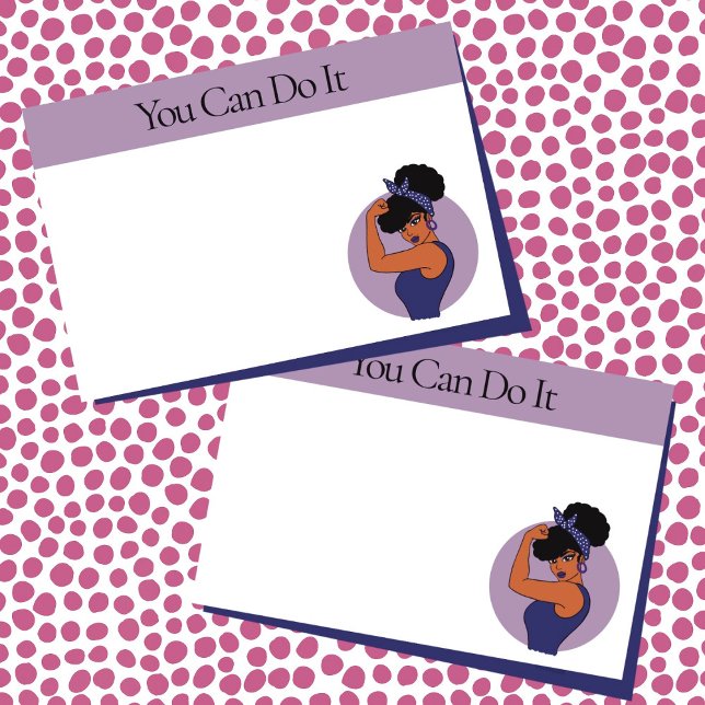 Notes Post-it de femme noire forte (Créateur téléchargé)