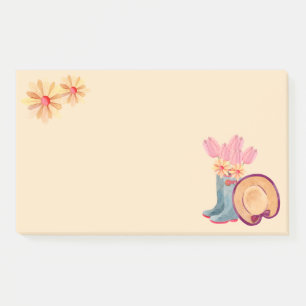 Notes Post-It de jardinage floral