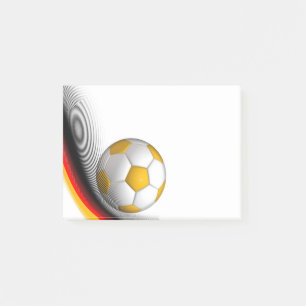 Notes post-it de la balle de football