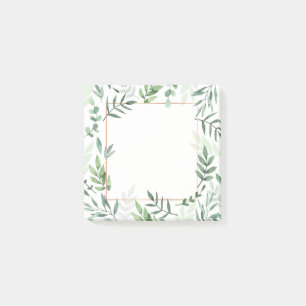 Notes post-it de la feuille verte