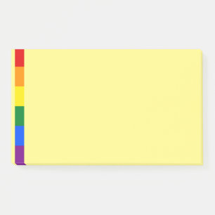 Notes post-it de la fierté arc-en-ciel